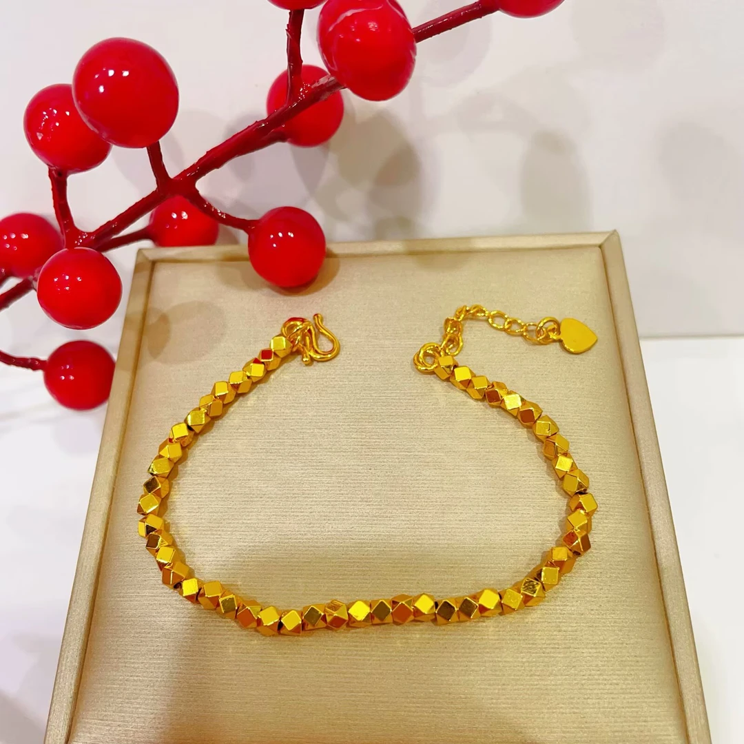 合金手链 铜合金手链  波光粼粼 轻奢风链碎碎金手链精美