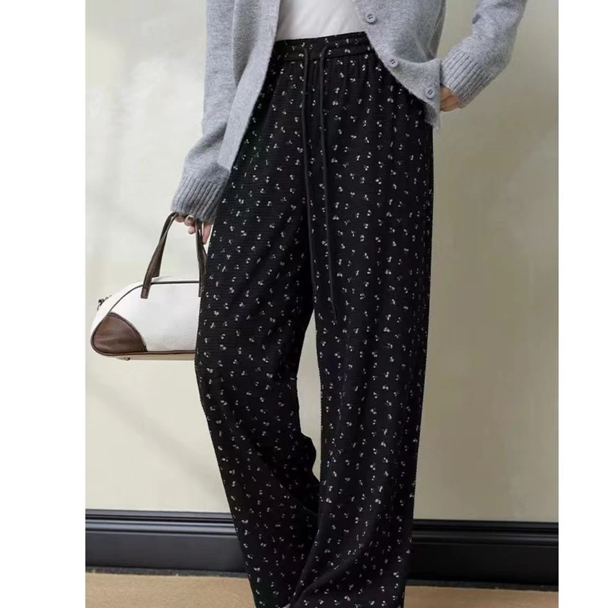 【青苍】XQ2142秋季新款碎花阔腿裤