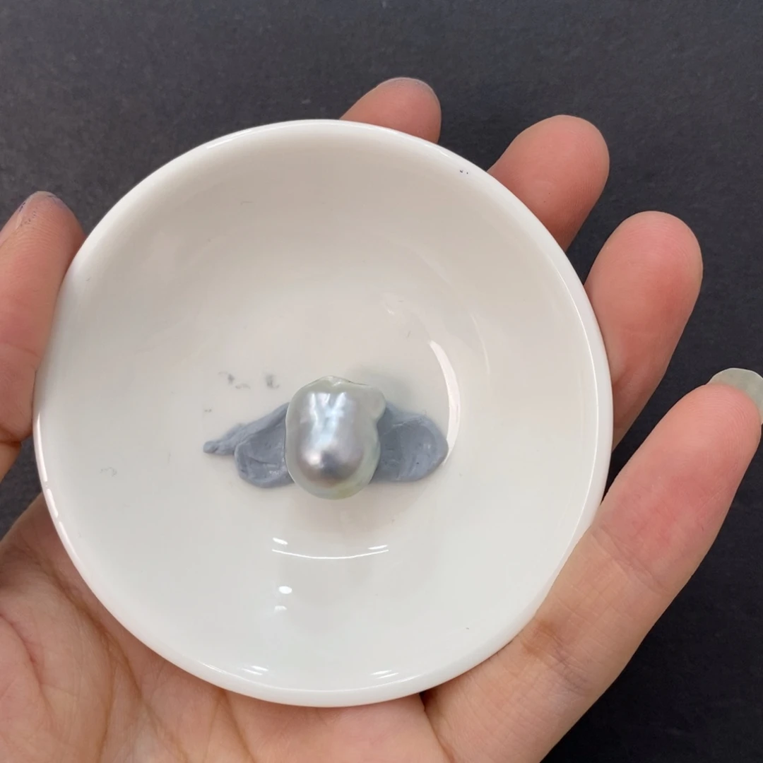 海水珍珠裸珠开****y大溪地裸珠12.4mm瑶定制不退不换