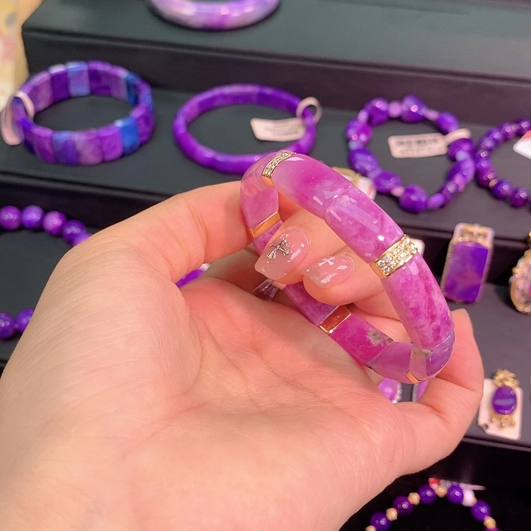 18K金镶嵌苏纪石（舒俱来）手串