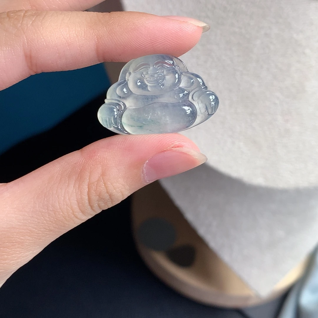 翡翠裸石缅甸天然A货翡翠冰种佛公