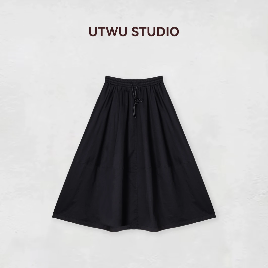 UTWU小敏「赫本裙」春夏精梳棉山本系廓形分割花苞半身裙S25B1006