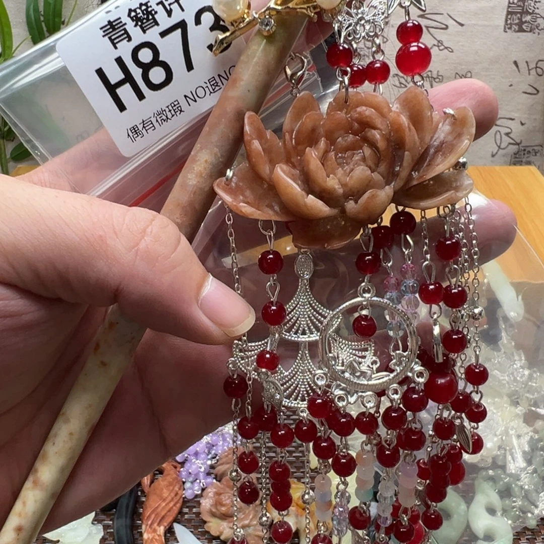 S***y蛇纹石玉合金发饰