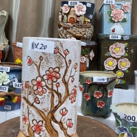 【闪购商品】红陶粗陶花瓶