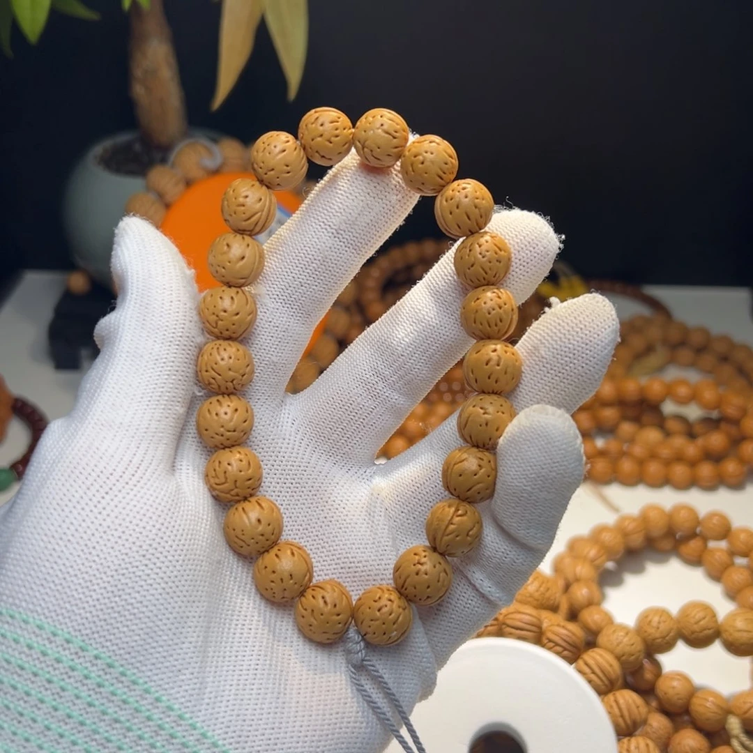 桃核手串辽西奶豆桃核手持