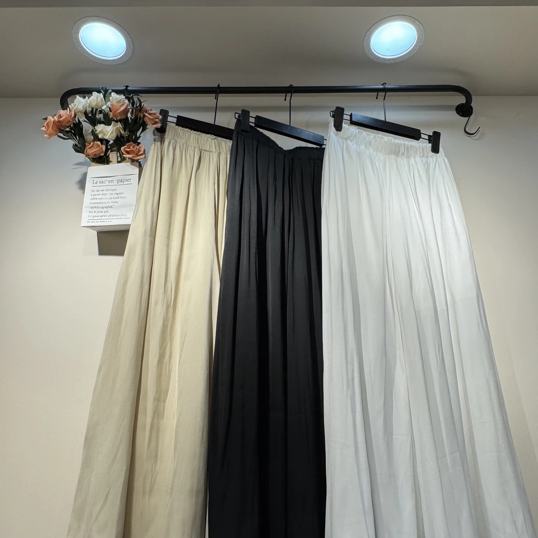 【丽正】2025夏季新款气质裙裤高级垂坠感透气阔腿半身裤裙