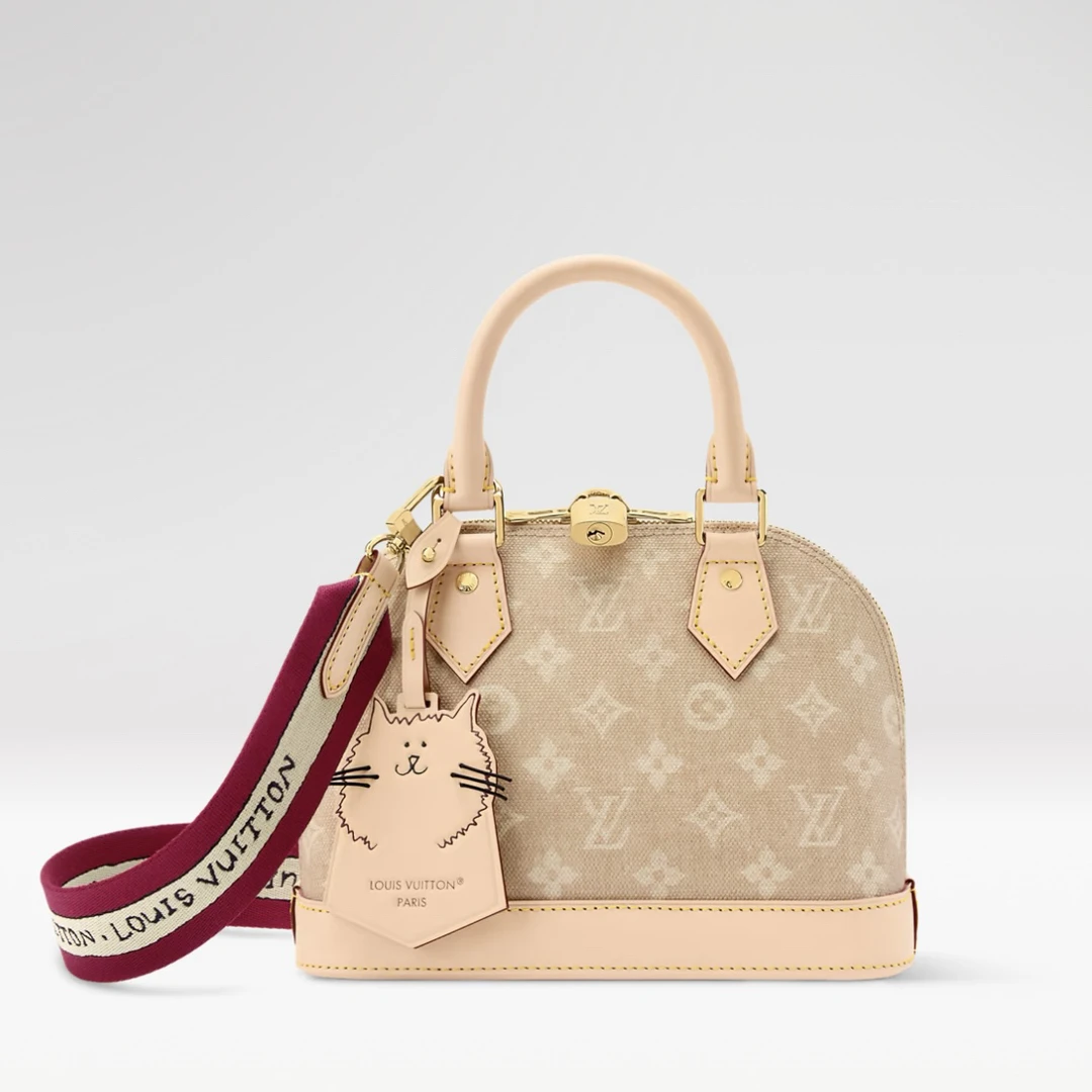 未使用 LouisVuitton/路易威登 25新款 Alma老花贝壳包猫咪联名款