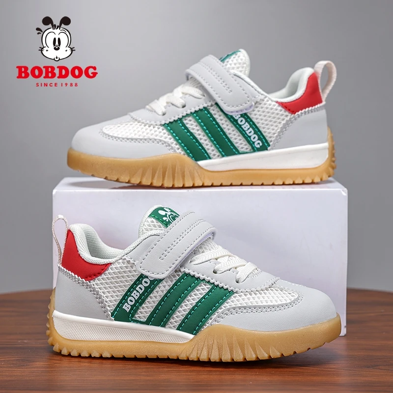 巴布豆儿童网鞋2025新款春秋网面透气男童运动鞋中大童休闲鞋女童