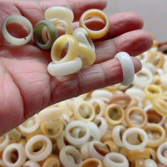 白玉菩提吊坠瑕疵跑环10颗