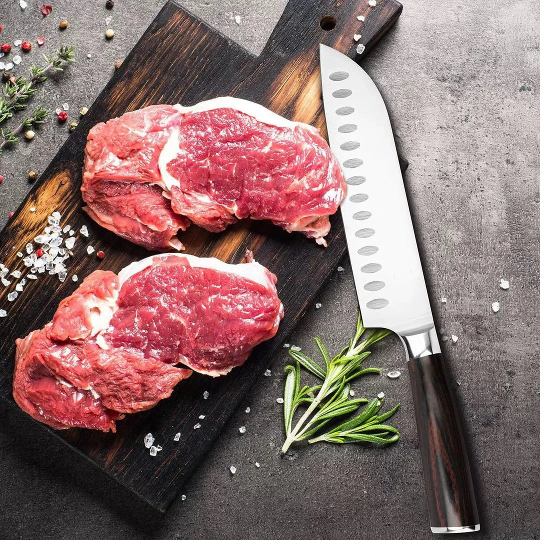 家用厨房切水果切菜刀锋利加厚不锈钢高硬度刀厨房日式三德刀