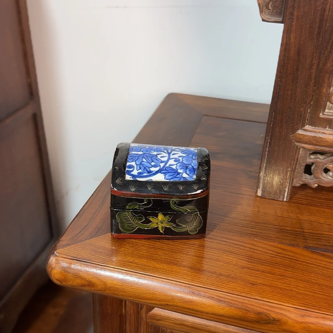 高***原木复古装饰摆件收纳盒7.5/7/6厘米