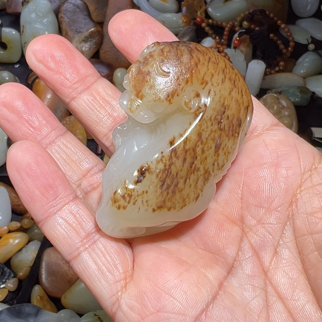 和田玉吊坠(不含链)未镶嵌古*