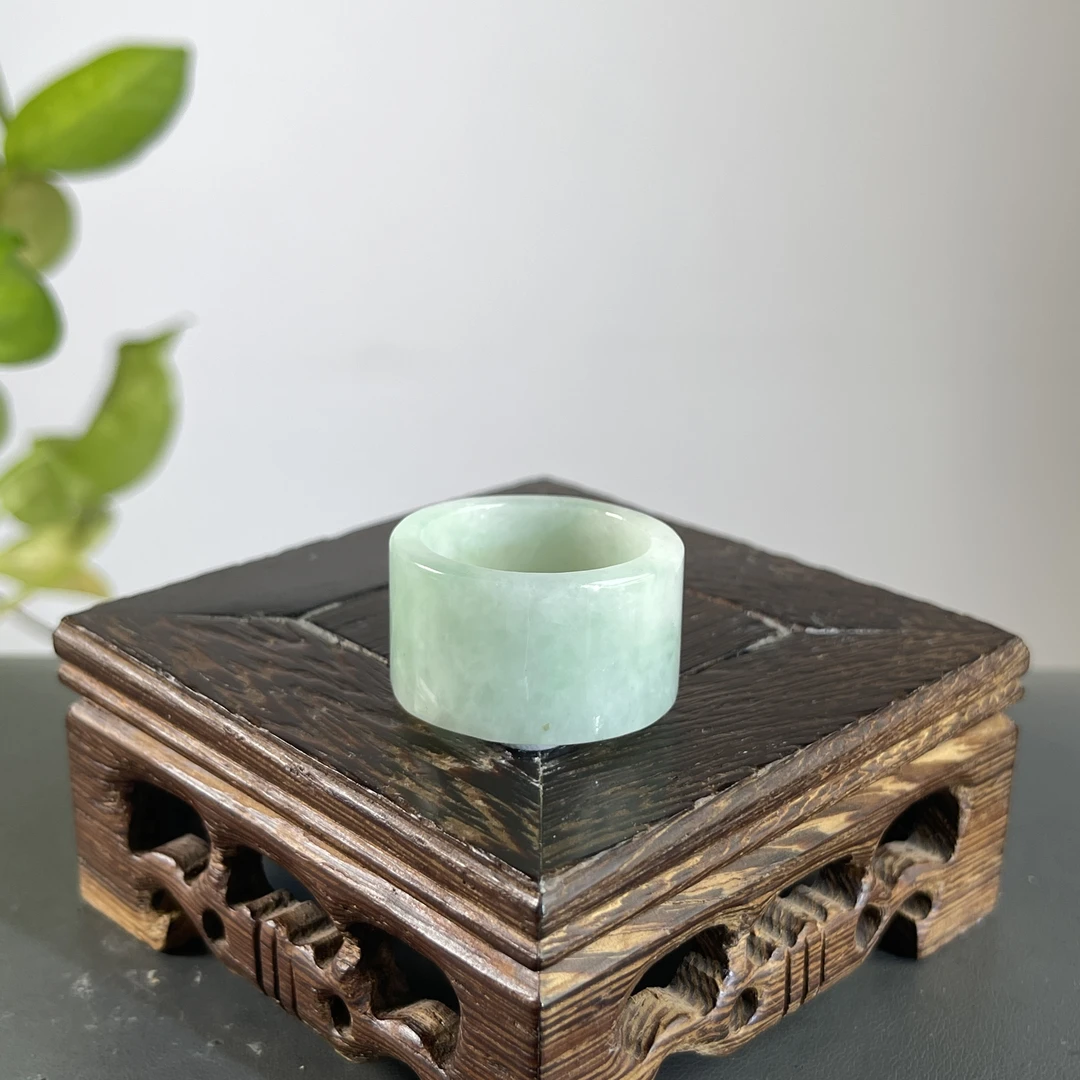 JXA30-47  天然缅甸A货翡翠  翡翠扳指32#