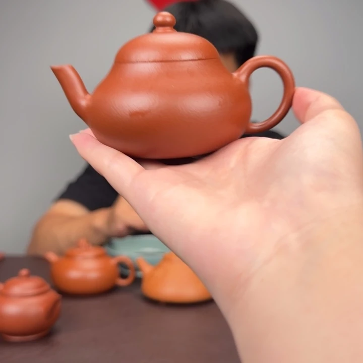 茶壶紫砂若思梨壶微瑕