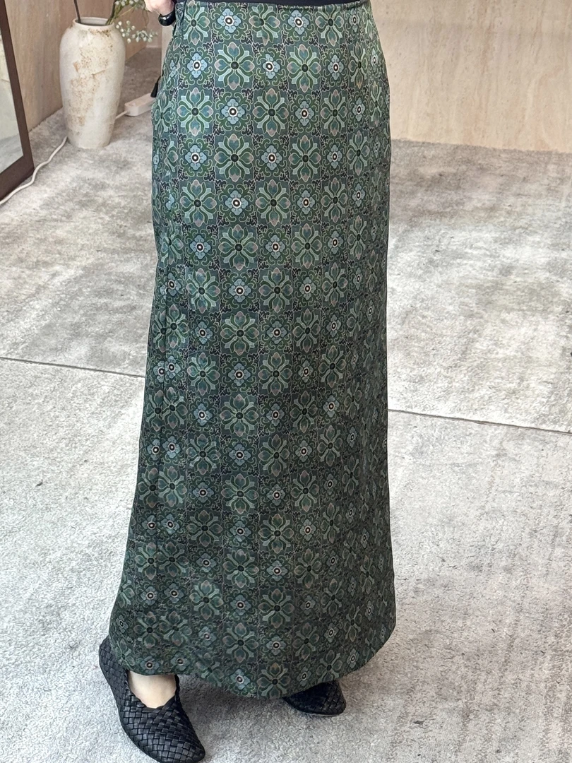 【CHU/2025SSNEW】《绿阙》香云纱半裙MP2522