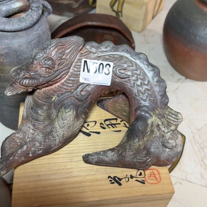 备前烧作品备前烧微瑕