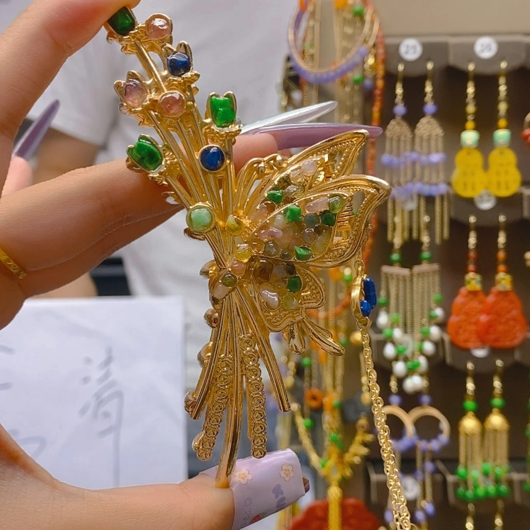 翡翠合金耳饰翡翠