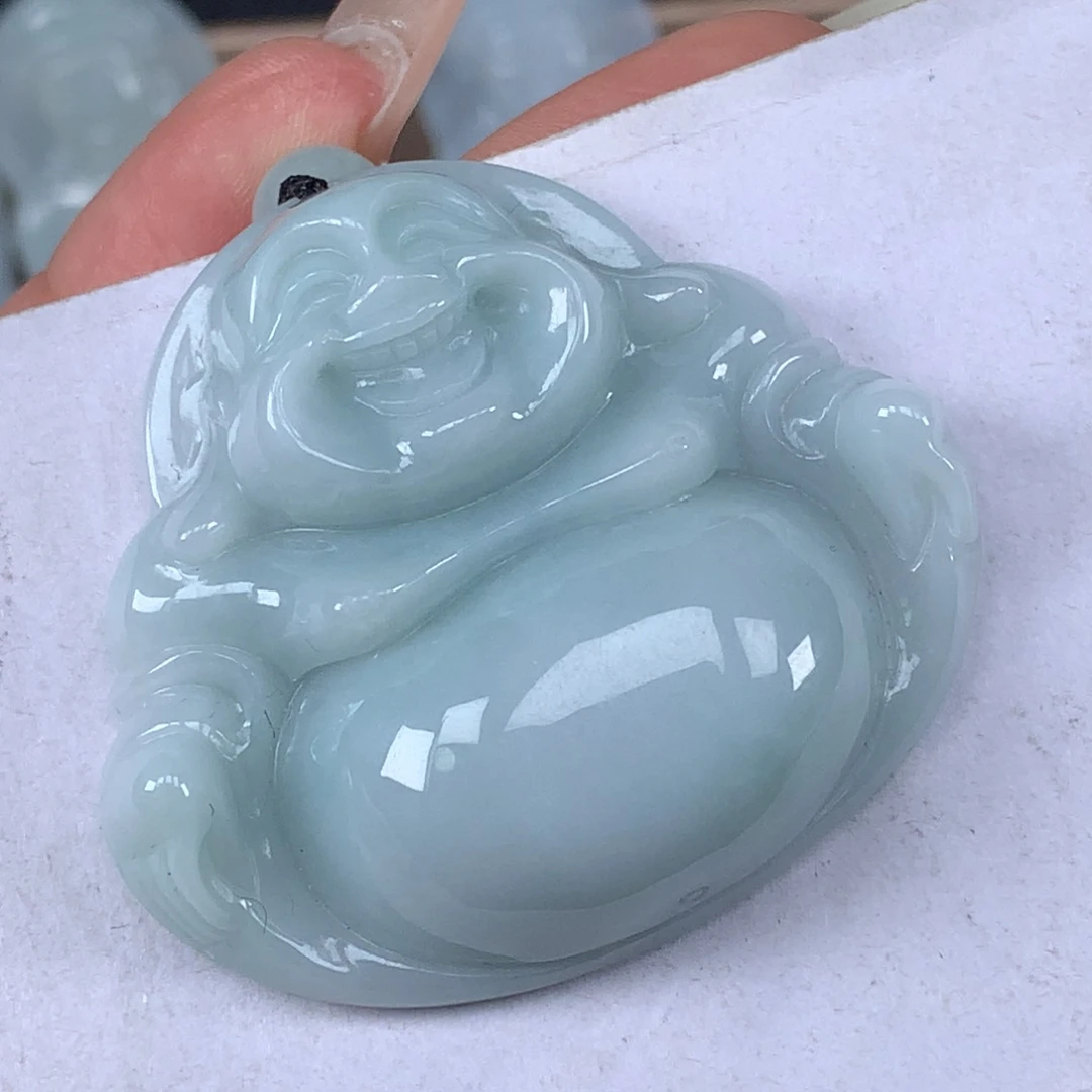 翡翠未镶嵌颈饰佛公吊坠