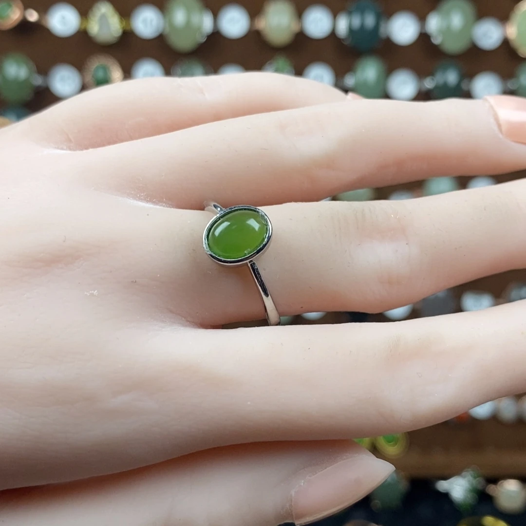 和田玉（碧玉）戒指合金