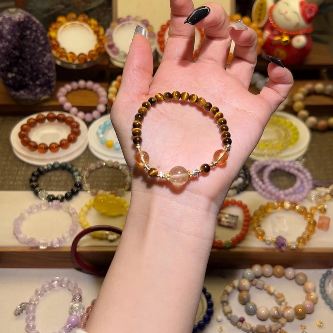 木变石（虎睛石）手串未镶嵌花****?