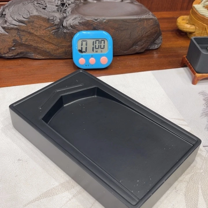 渔*易砚老坑黑玉岩