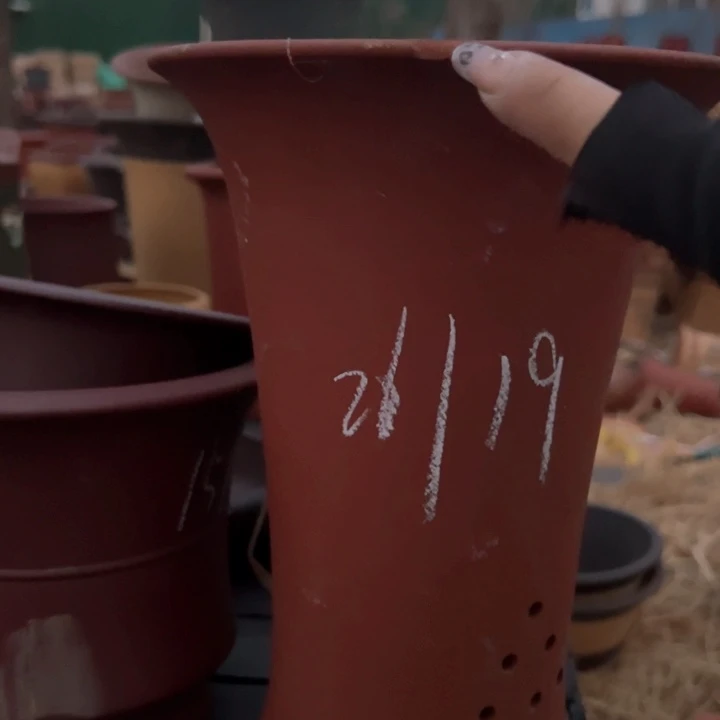 红陶紫砂兰花盆微瑕