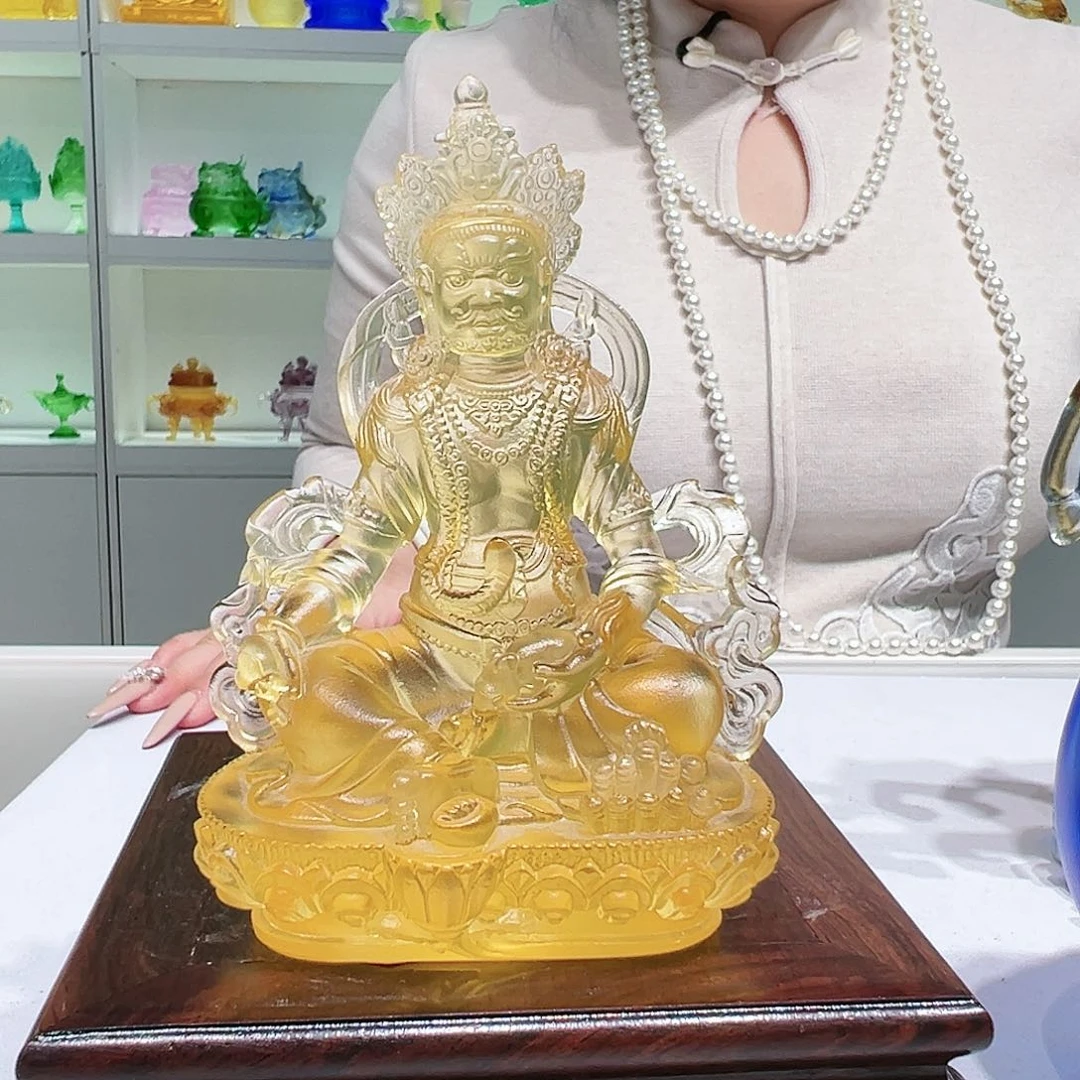【闪购商品】手工艺品琉璃黄财神 13cm