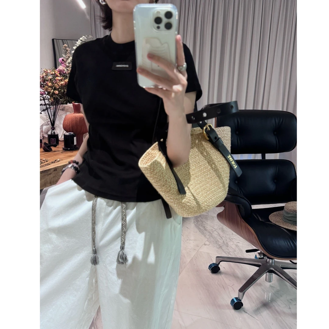 【黑色小版T】超薄超凉快有弹力小圆领修身T恤 J25DX198