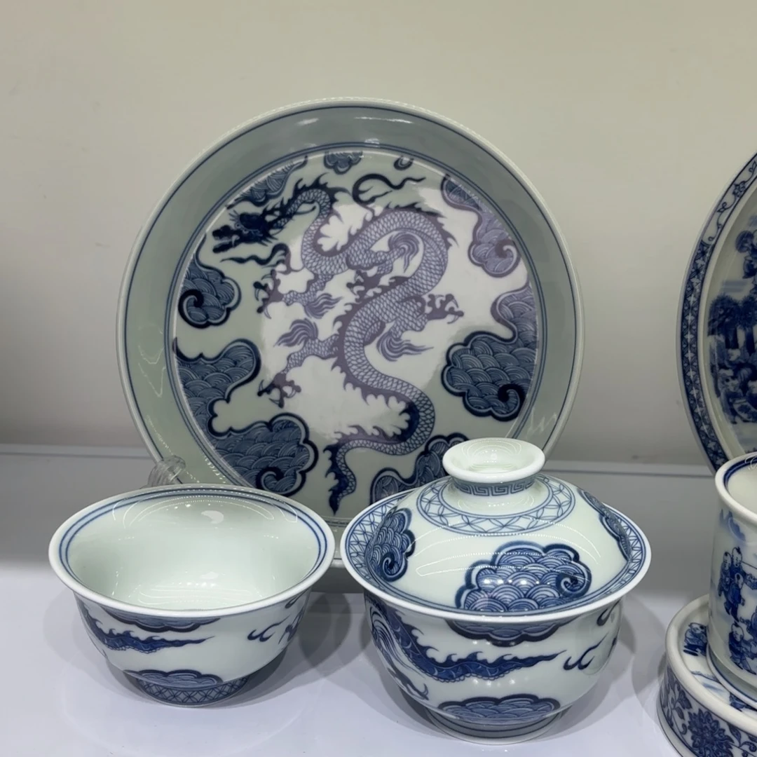 九***筒景德镇陶瓷三件套