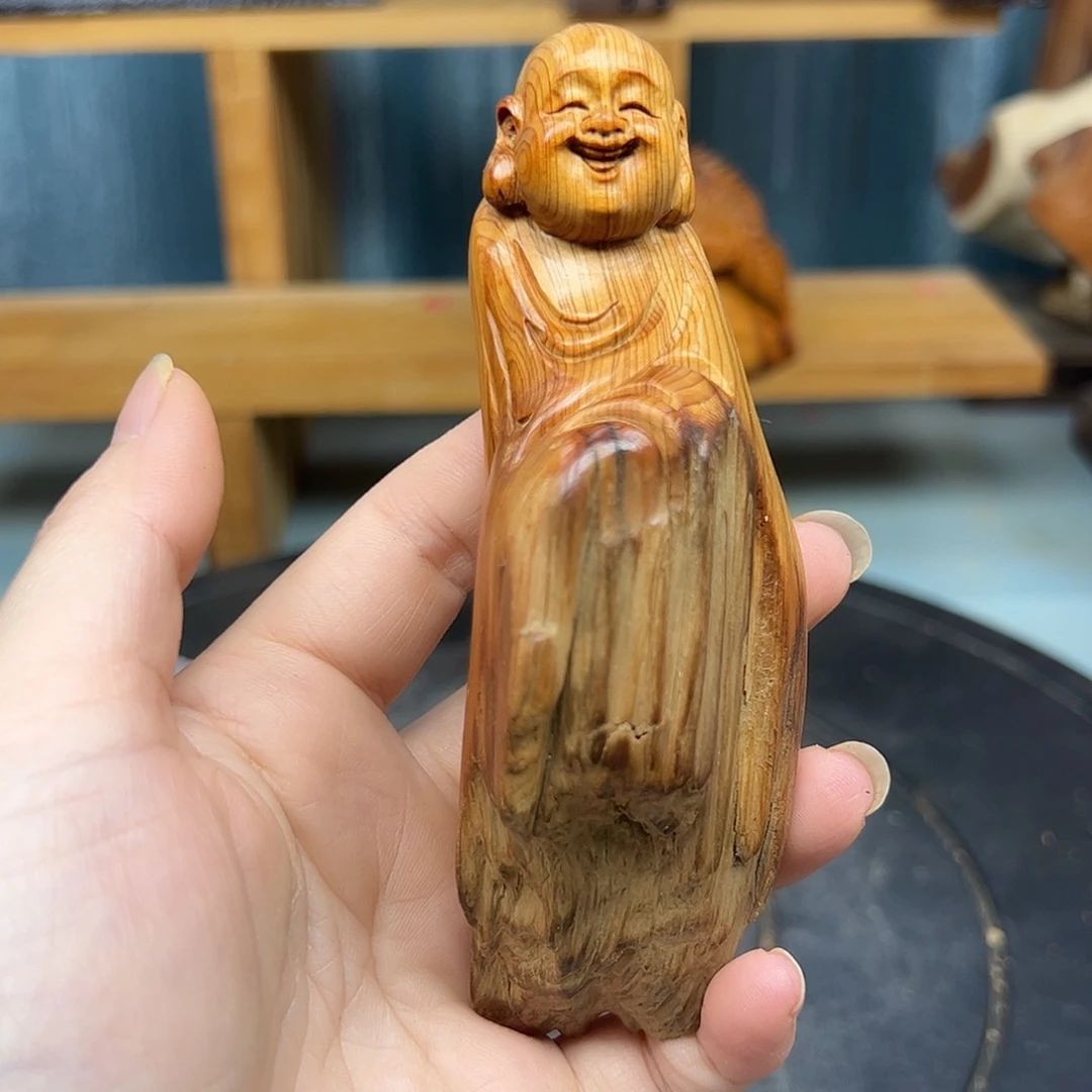 木周崖柏木摆件手把件