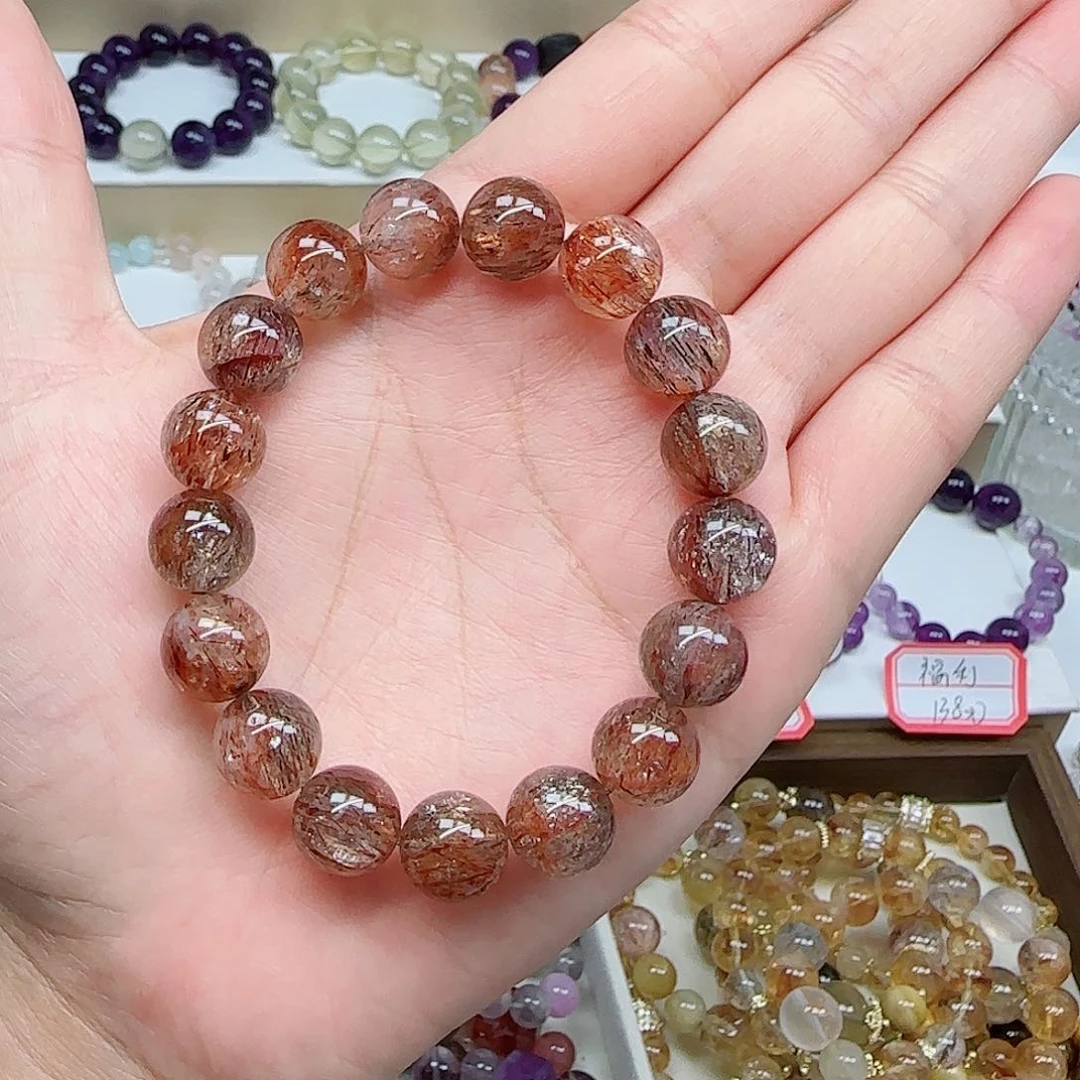 水晶手串未镶嵌夏**城黑金武士10mm