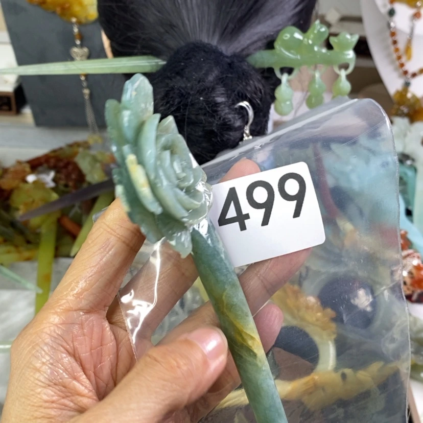 【闪购商品】岫玉发饰未镶嵌?发簪