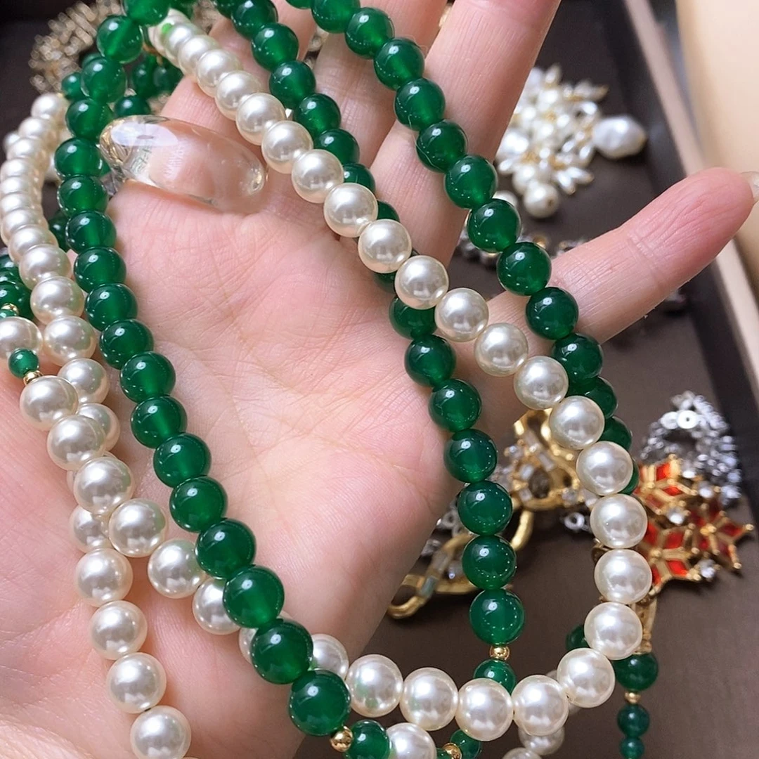 琉璃纯铜合金项链