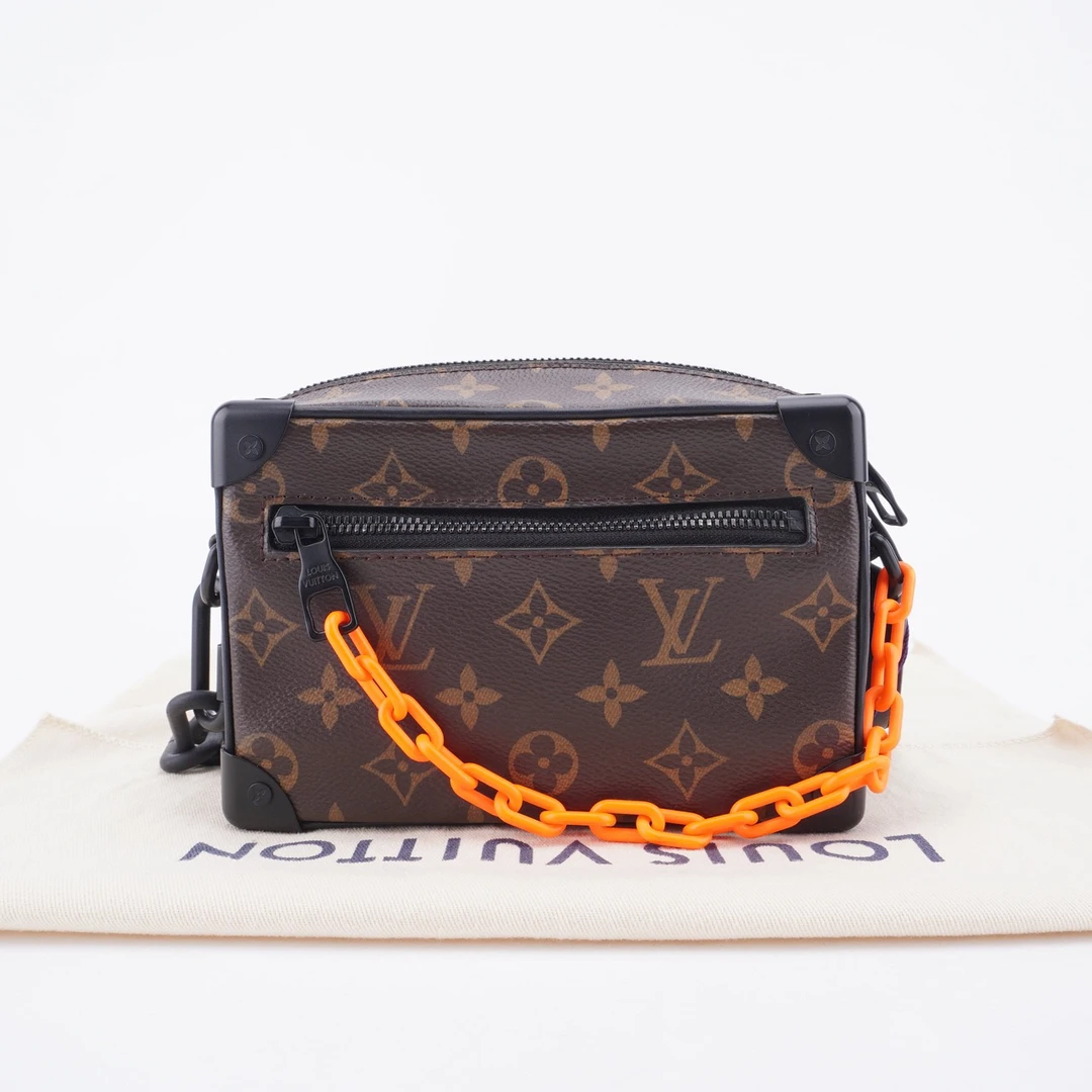 95新 LV 98新LV soft trunk mini老花涂层帆布斜挎包18/12/8 E712