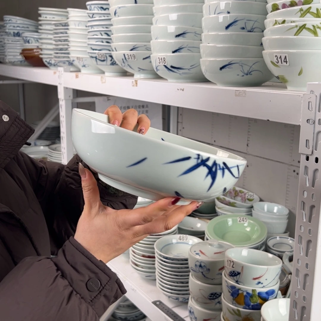 中瑕手绘9寸罗汉碗（随机图案单只装）