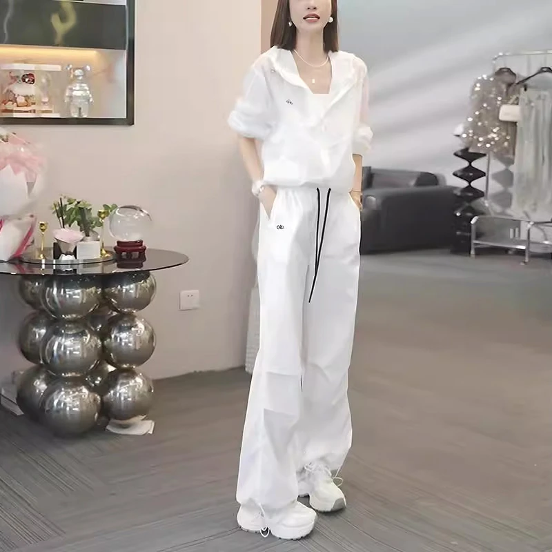 巨好看的夏装套装女2025新款时尚运动服宽松防晒衣工装裤两件套