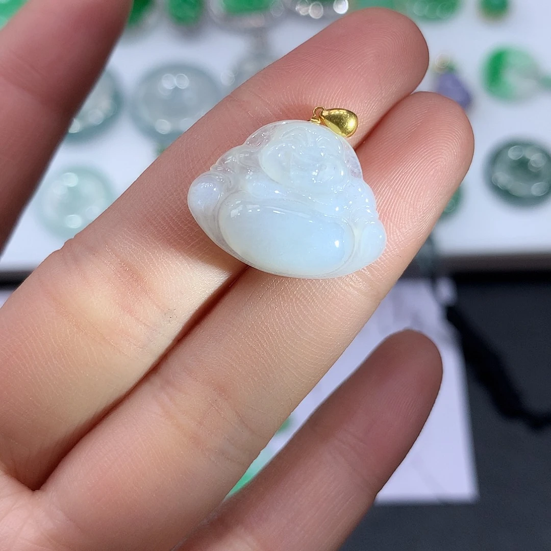 翡翠未镶嵌吊坠(不含链)佛公