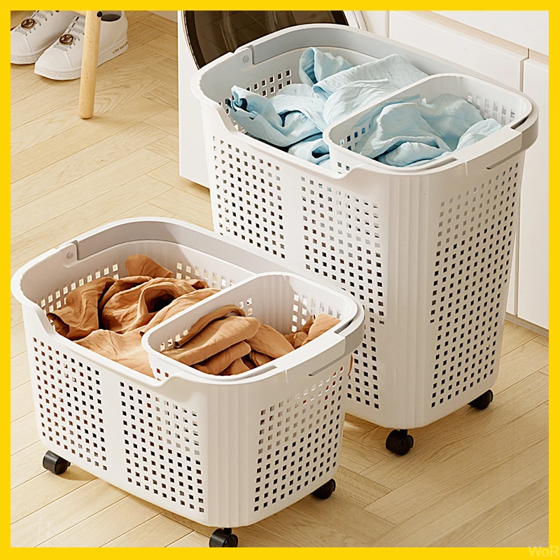 家用镂空收纳筐卫生间脏衣桶脏衣篮洗衣篮脏衣服分区放浴室脏衣篓