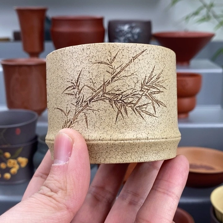 紫砂茶杯楊*眀宜兴紫砂主人杯