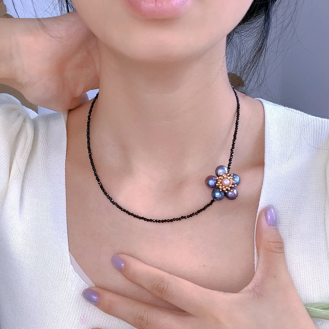 银S925镶嵌耳饰淡水珍珠