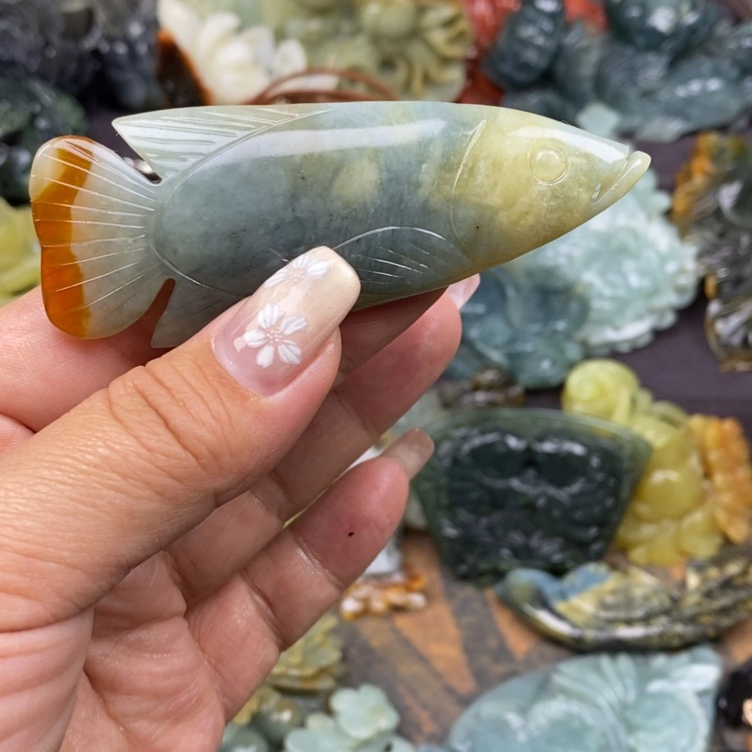 蛇纹石玉未镶嵌吊坠(赠链)