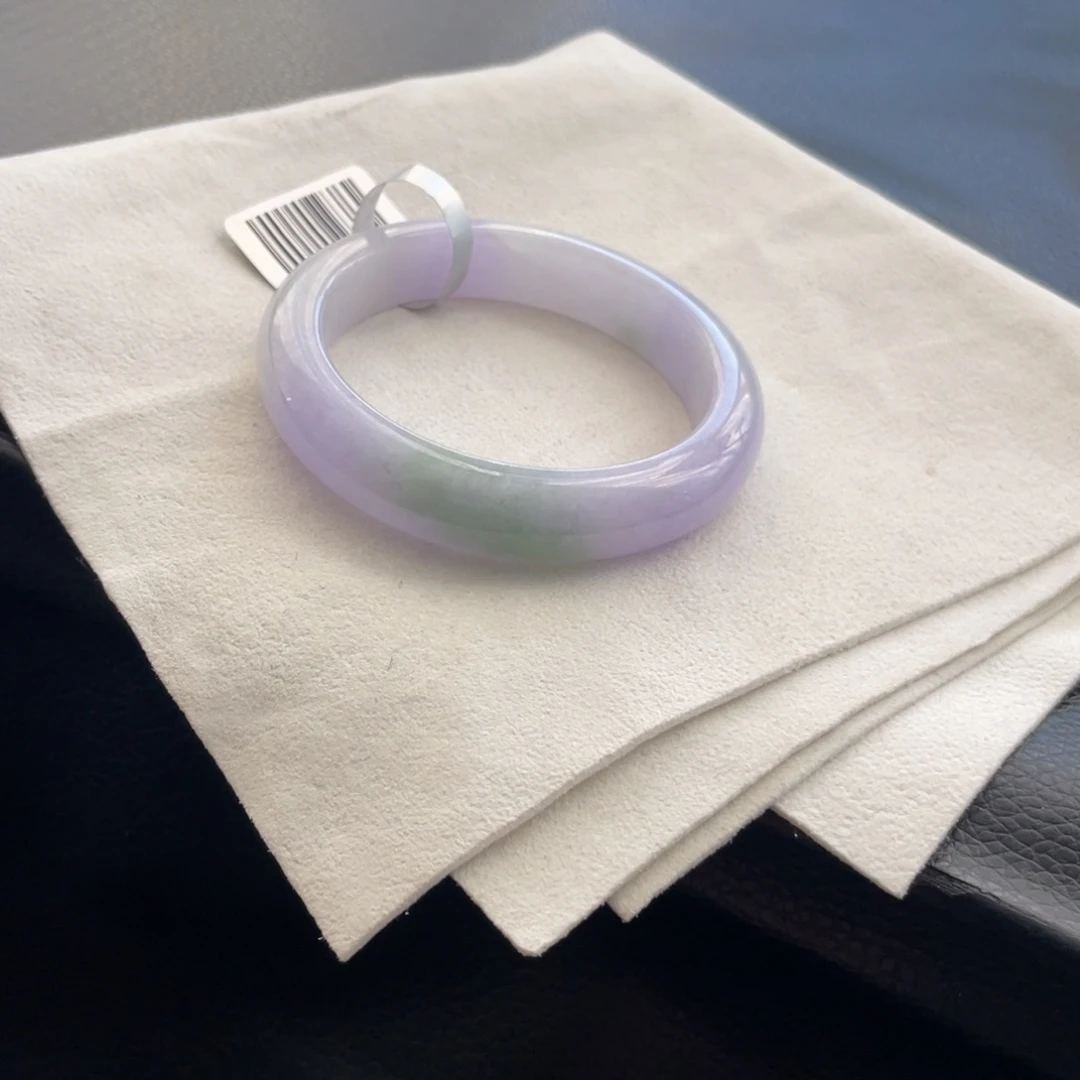 翡翠未镶嵌手镯纹53正圈