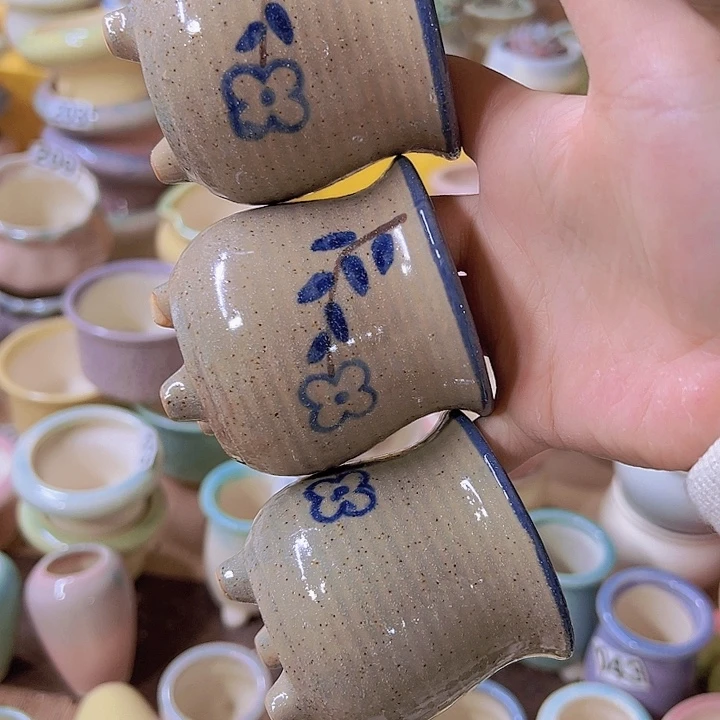 红陶陶瓷花盆当场满12包邮