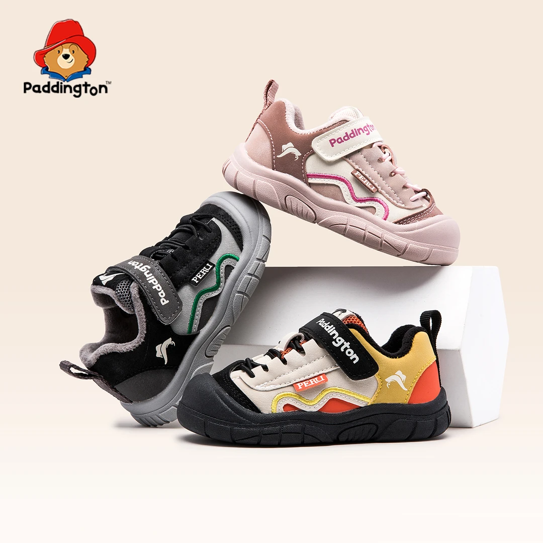 帕丁顿熊潮款儿童鞋子冬季加绒棉鞋宝宝学步鞋百搭休闲童鞋-PD878
