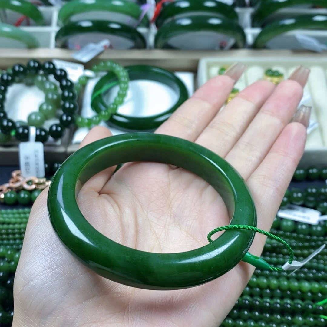 和田玉（碧玉）手镯未镶嵌58