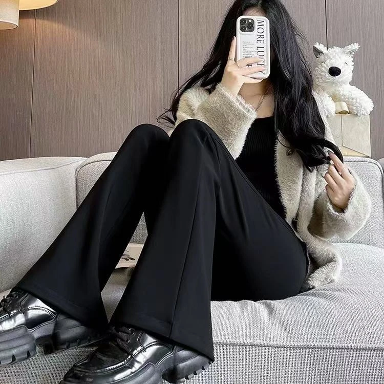 24-57/125女休闲垂感西装微喇叭裤新款显瘦休闲裤   XXK/0217