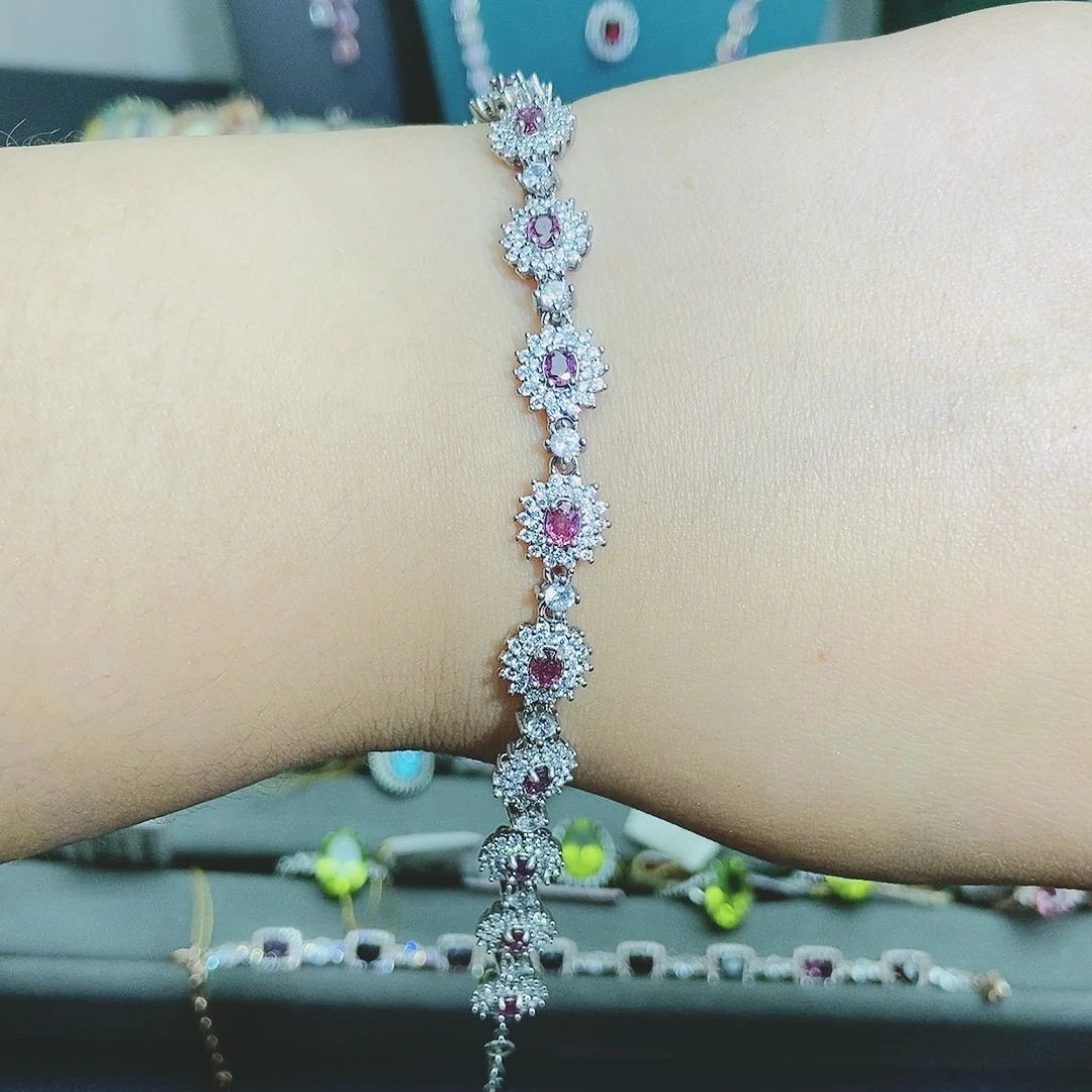 【闪购商品】手链蓝宝石银S925镶嵌