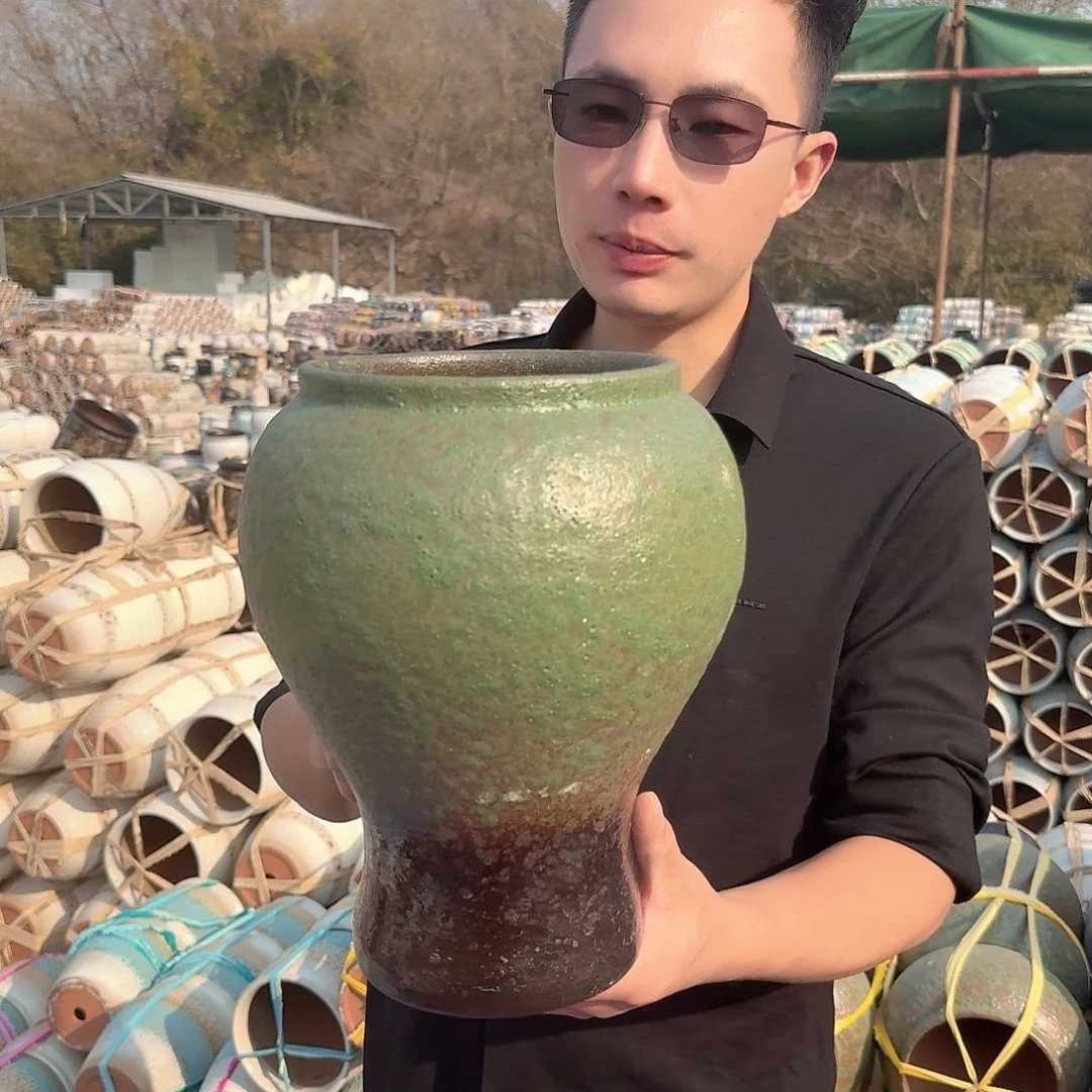 紫砂花盆口16高26（一个牛油果美人鱼