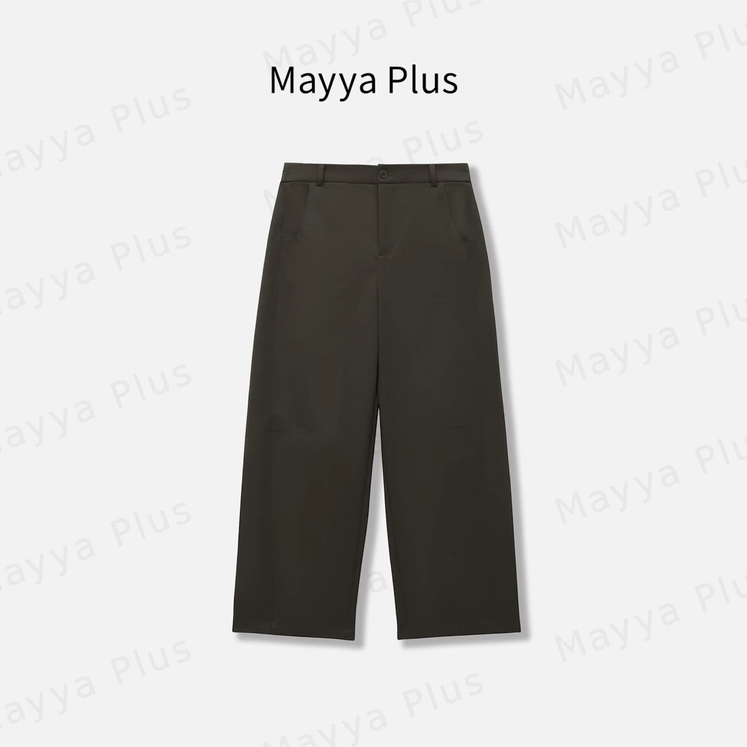 【免烫裤】Mayya Plus麦芽定制流光风松弛感直筒阔腿西装裤32537088