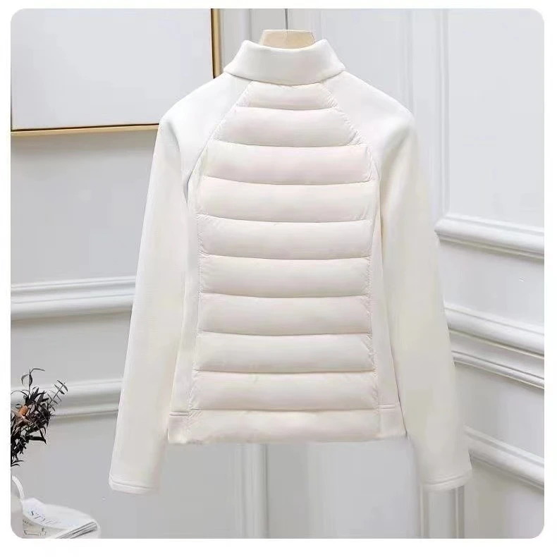 瑜伽服显瘦时尚运动百搭修身秋冬立领潮流网红白色休闲加厚女士